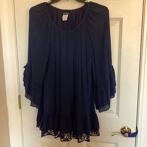 Boutique dressy pants set in navy blue.